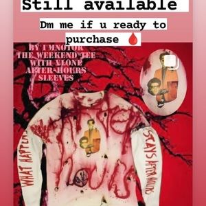 Custom the weekend shirt /vlone after hours sleeves